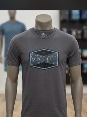 O'Neill Charcoal Tee with Light Blue Logo